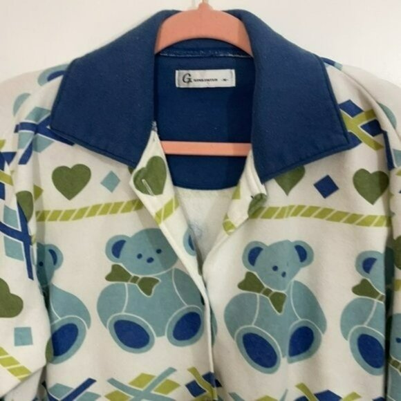 Teddy Bear Cardigan with Pockets, Cotton Blend Fleece, G. Super Edition, Medium - Picture 5 of 11